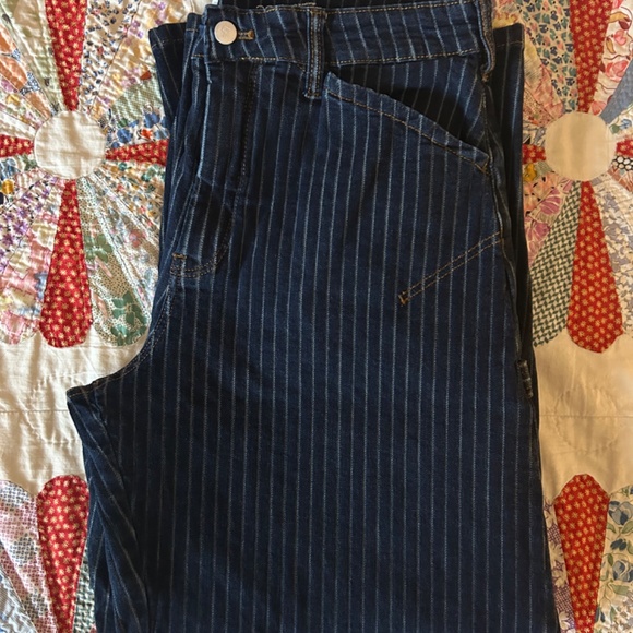 Kayden Railroad Stripe Barrel Carpenter Jeans by Pilcro - Picture 3 of 7